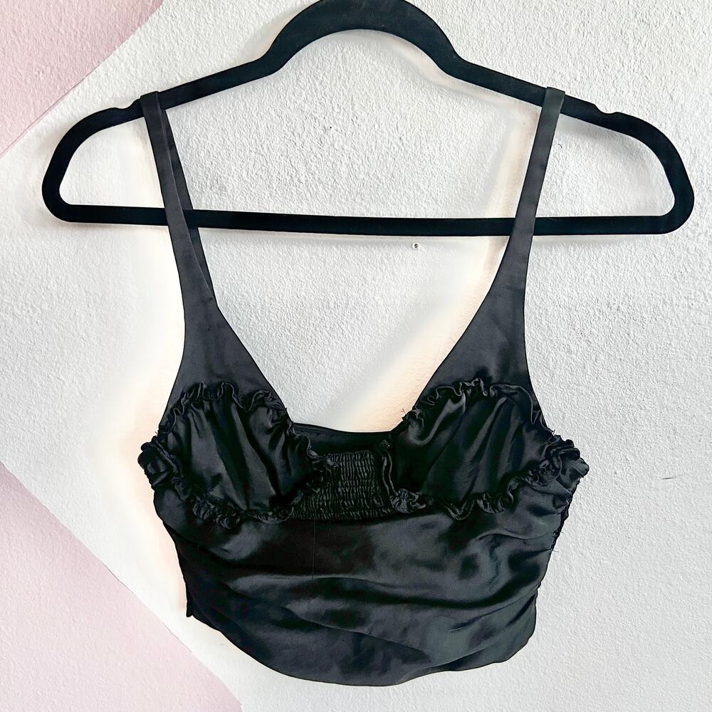 Black Ruffle Babydoll Top, Goth Whimsigoth Grunge Indie Sleaze Coquette XS